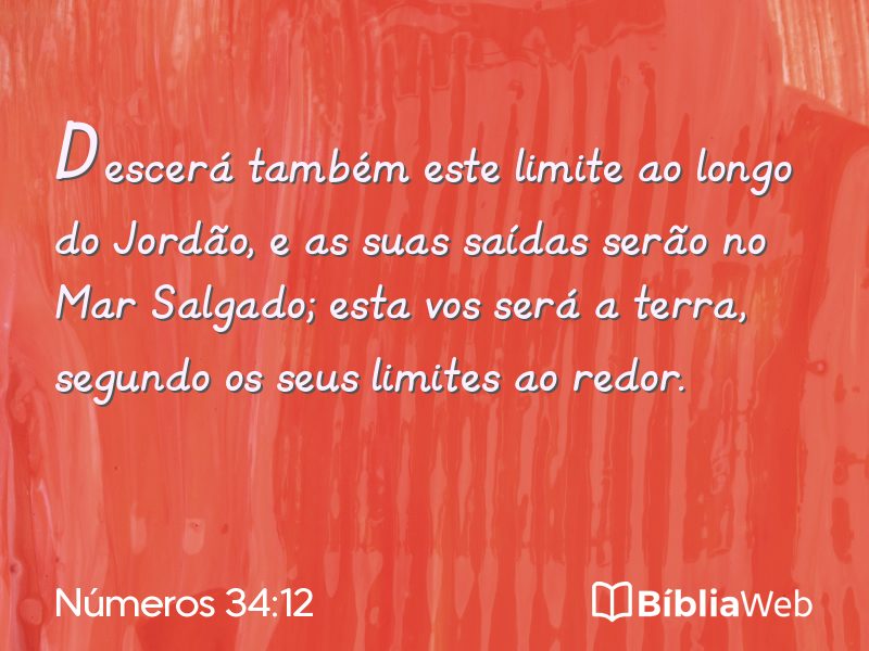 Números 34:12 em imagem para compartilhar