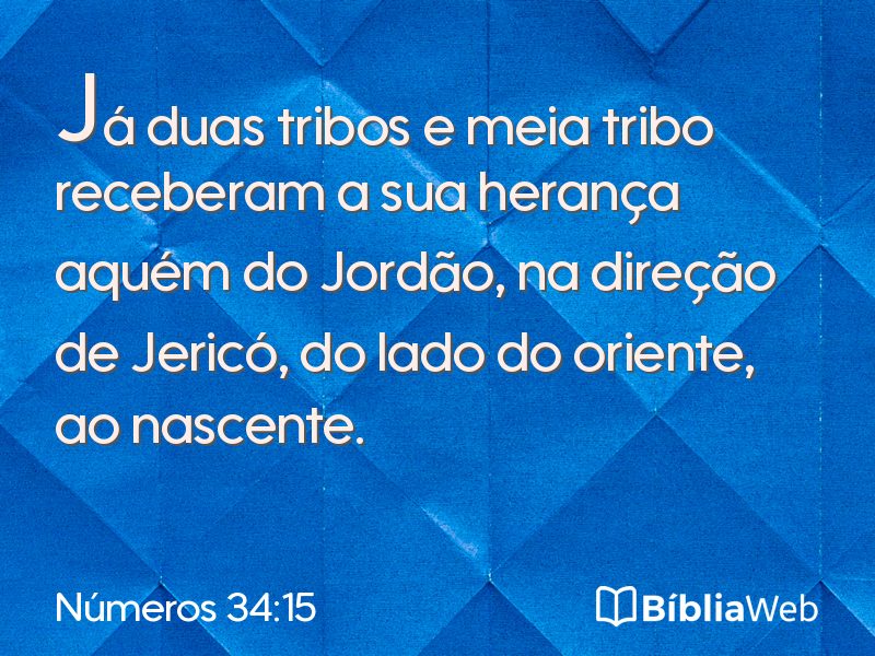 Números 34:15 em imagem para compartilhar