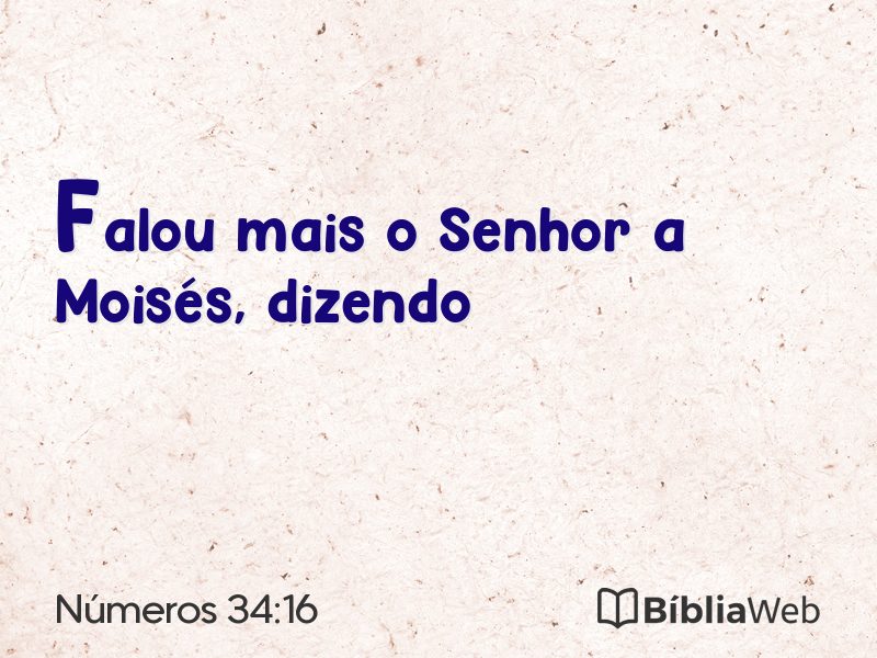 Números 34:16 em imagem para compartilhar