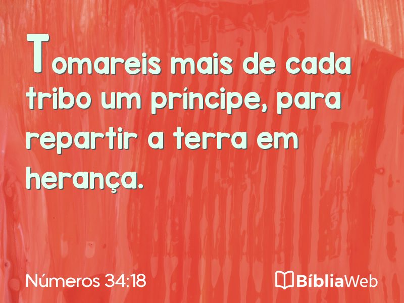 Números 34:18 em imagem para compartilhar
