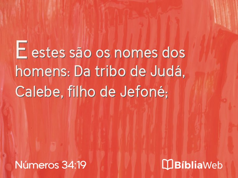 Números 34:19 em imagem para compartilhar