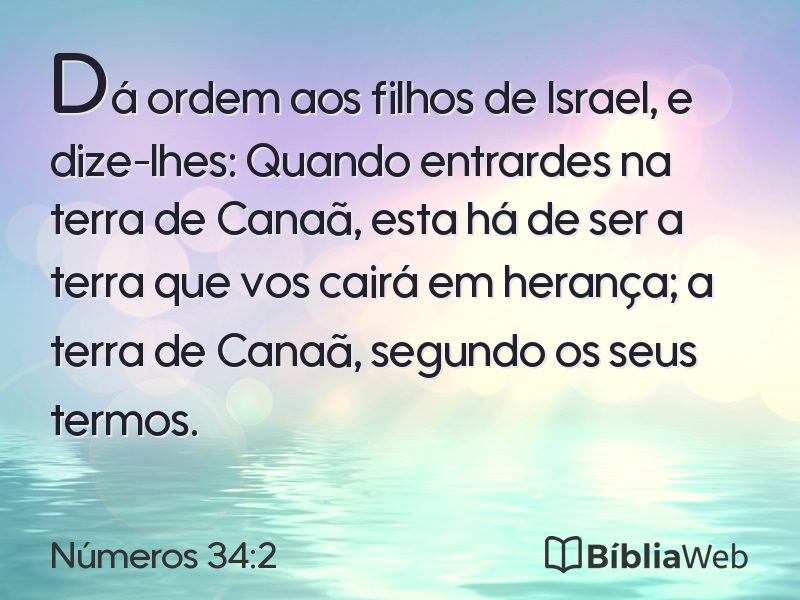 Números 34:2 em imagem para compartilhar