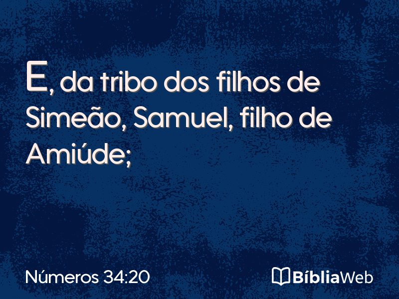 Números 34:20 em imagem para compartilhar