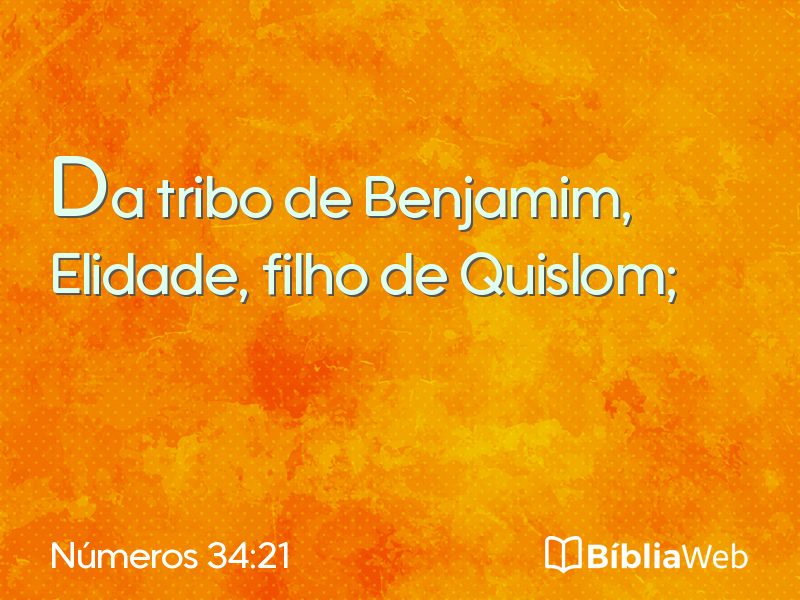 Números 34:21 em imagem para compartilhar
