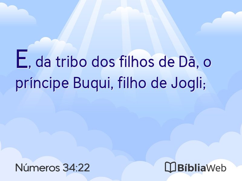 Números 34:22 em imagem para compartilhar