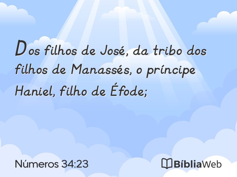 Números 34:23 em imagem para compartilhar