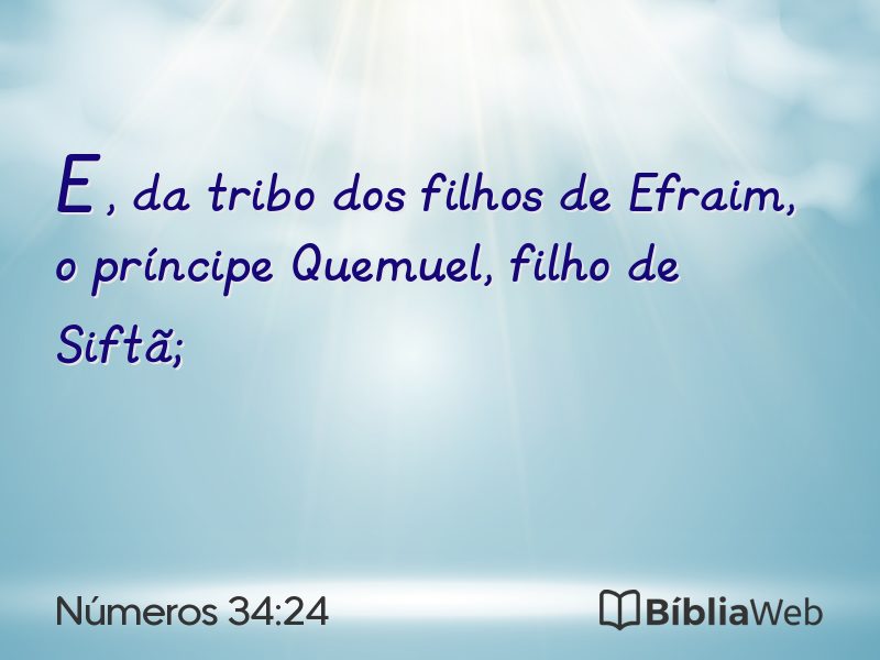 Números 34:24 em imagem para compartilhar