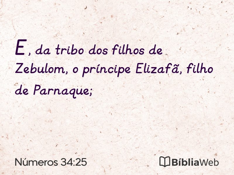 Números 34:25 em imagem para compartilhar