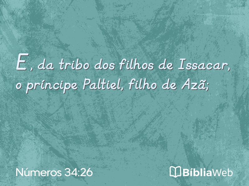 Números 34:26 em imagem para compartilhar