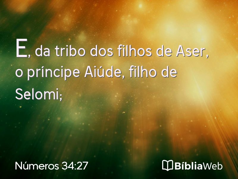 Números 34:27 em imagem para compartilhar