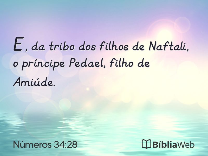 Números 34:28 em imagem para compartilhar
