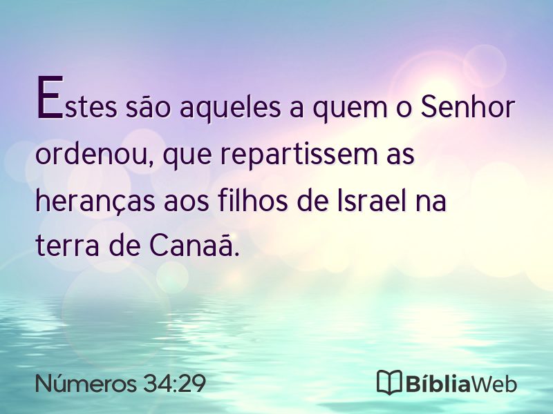 Números 34:29 em imagem para compartilhar