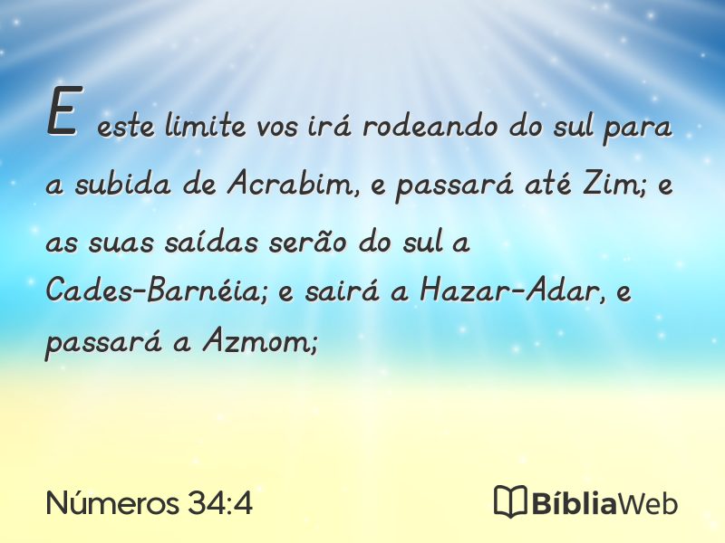 Números 34:4 em imagem para compartilhar