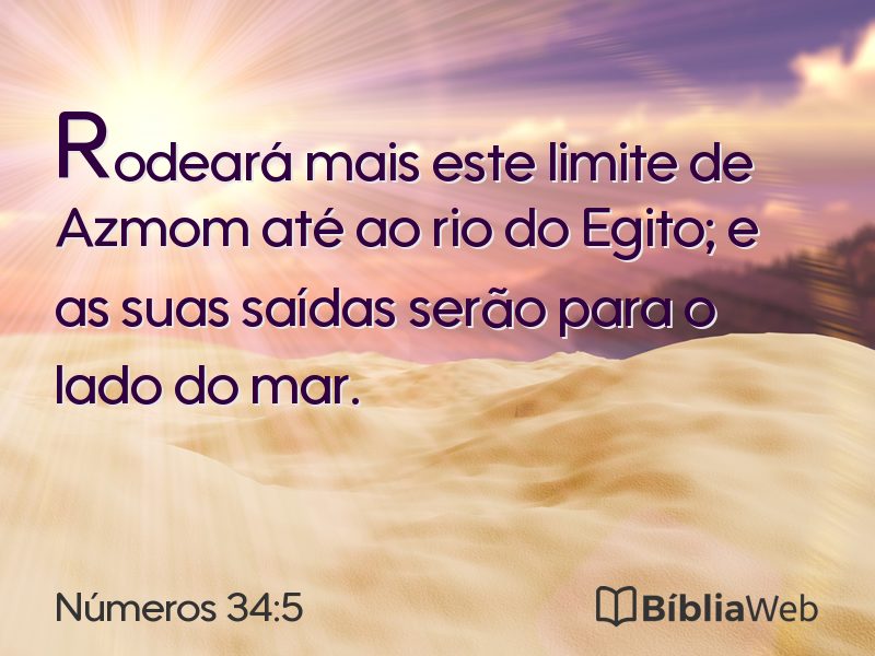 Números 34:5 em imagem para compartilhar