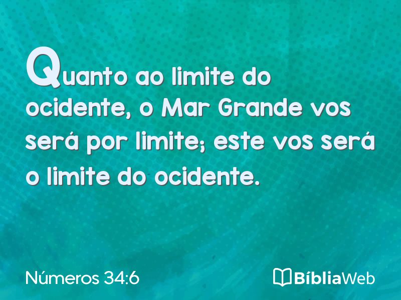 Números 34:6 em imagem para compartilhar