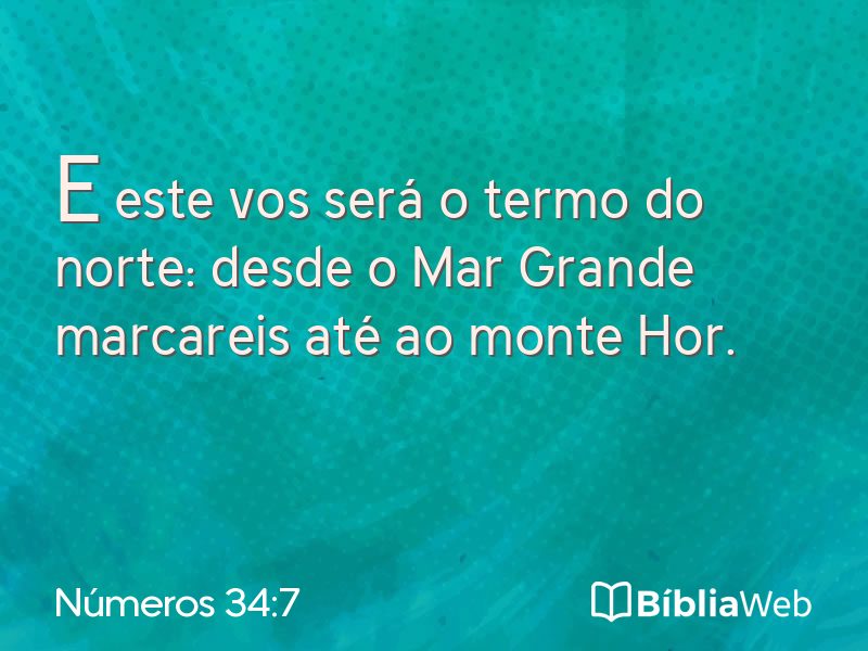 Números 34:7 em imagem para compartilhar
