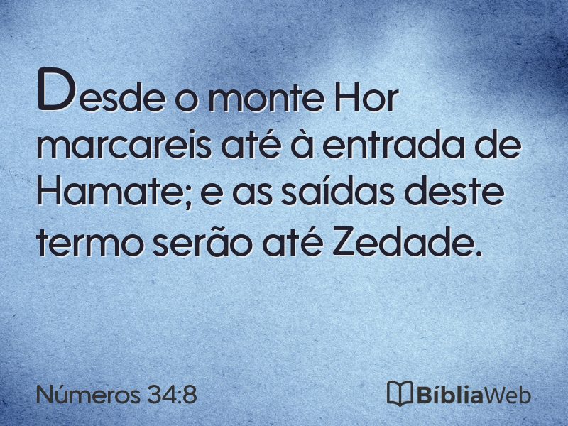 Números 34:8 em imagem para compartilhar
