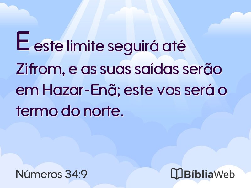 Números 34:9 em imagem para compartilhar