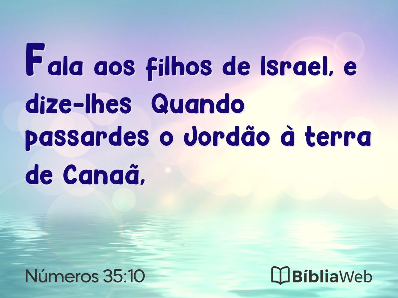 Números 35:10 em imagem para compartilhar