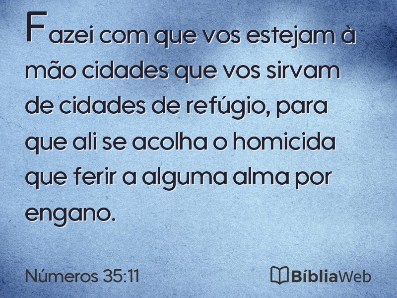 Números 35:11 em imagem para compartilhar
