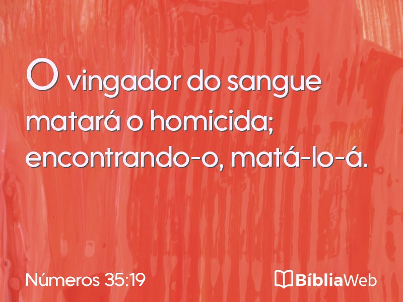 Números 35:19 em imagem para compartilhar