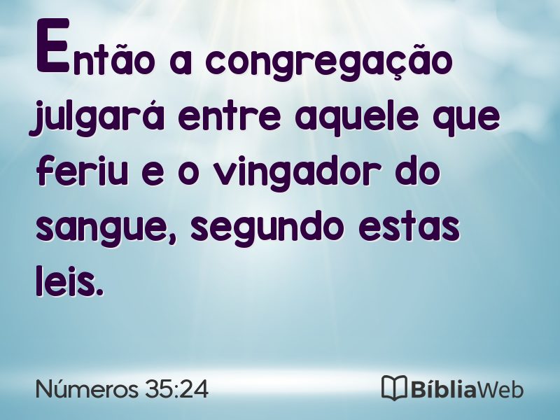Números 35:24 em imagem para compartilhar