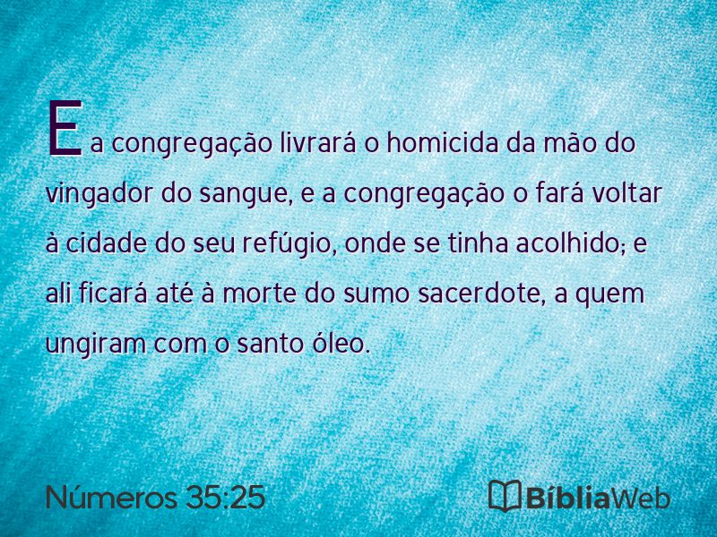 Números 35:25 em imagem para compartilhar