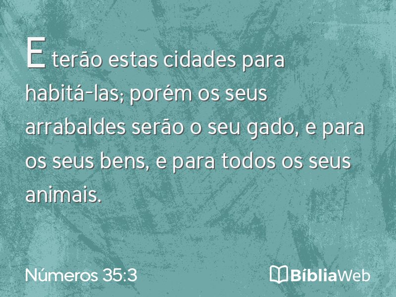 Números 35:3 em imagem para compartilhar