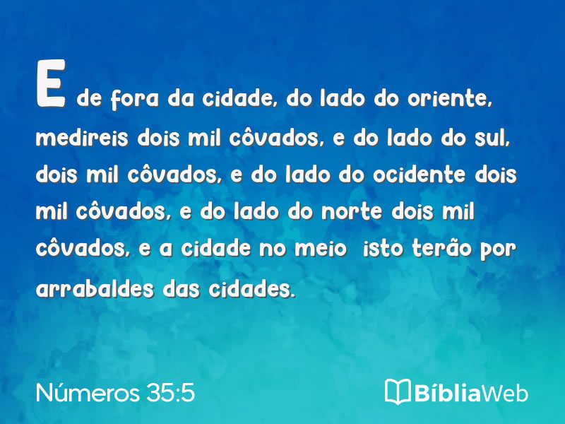 Números 35:5 em imagem para compartilhar