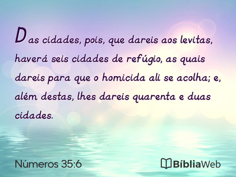 Números 35:6 em imagem para compartilhar