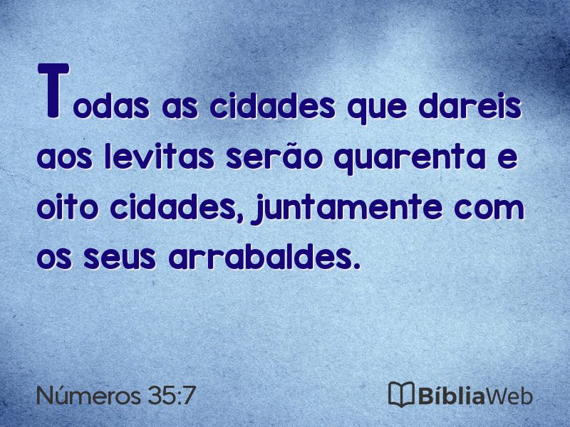 Números 35:7 em imagem para compartilhar