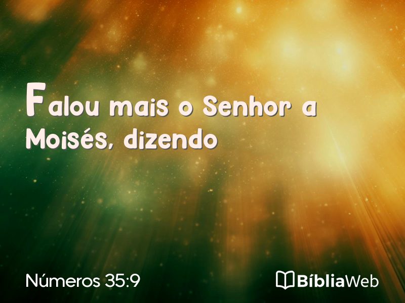 Números 35:9 em imagem para compartilhar