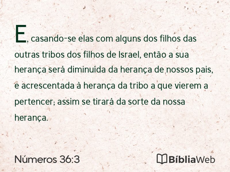 Números 36:3 em imagem para compartilhar