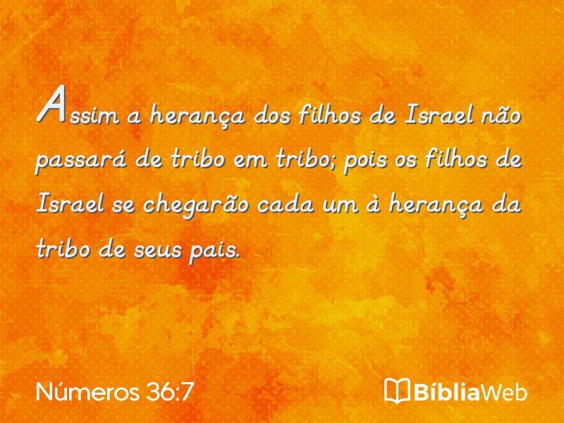 Números 36:7 em imagem para compartilhar