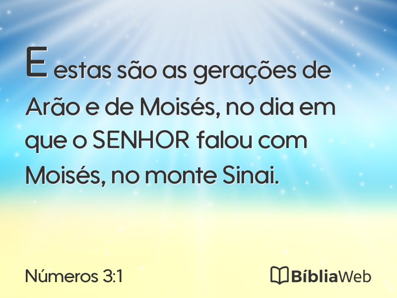 Números 3:1 em imagem para compartilhar