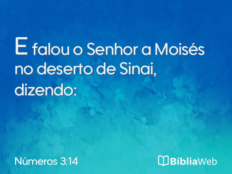 Números 3:14 em imagem para compartilhar
