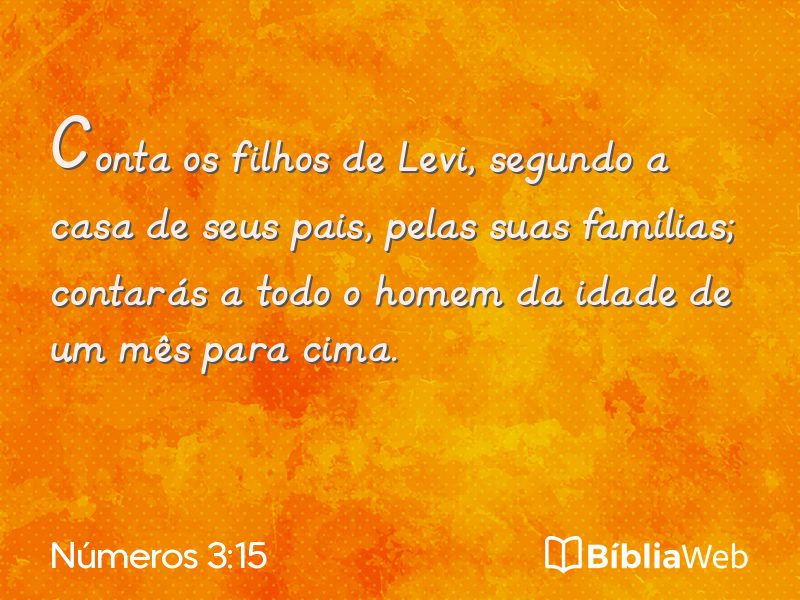 Números 3:15 em imagem para compartilhar
