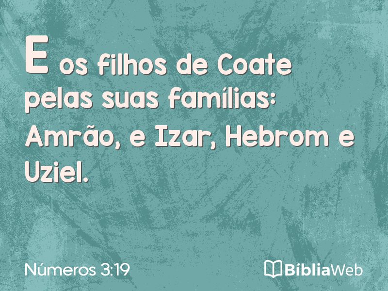 Números 3:19 em imagem para compartilhar