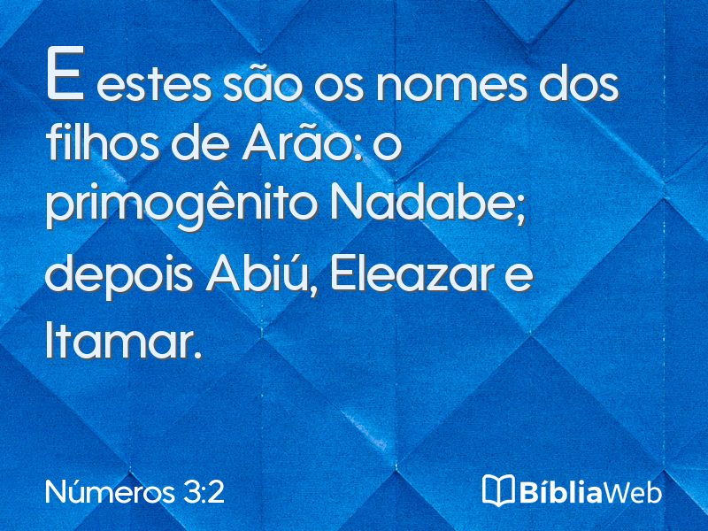 Números 3:2 em imagem para compartilhar