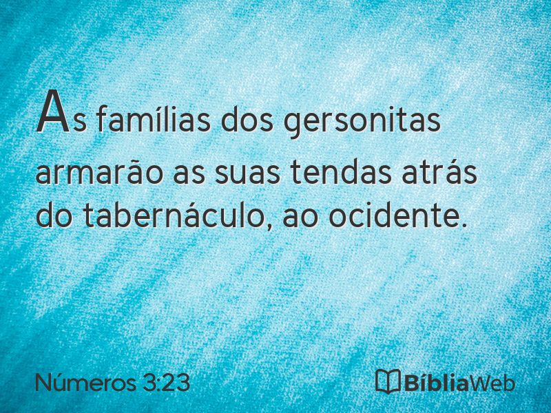 Números 3:23 em imagem para compartilhar