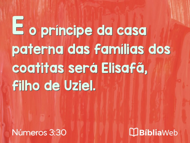 Números 3:30 em imagem para compartilhar