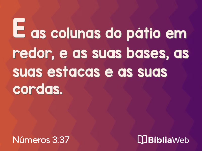 Números 3:37 em imagem para compartilhar