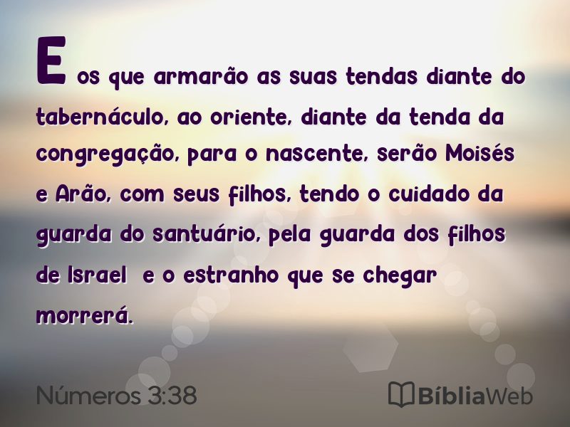 Números 3:38 em imagem para compartilhar