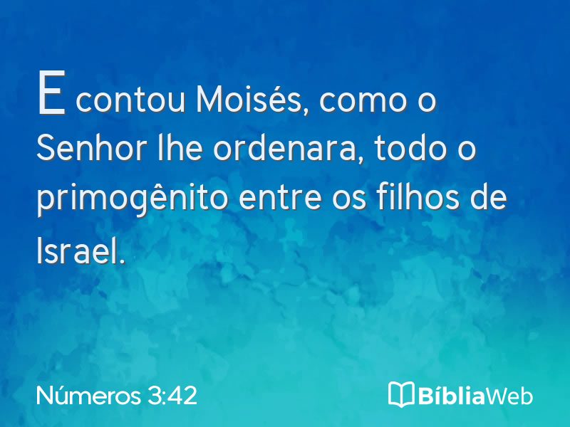 Números 3:42 em imagem para compartilhar