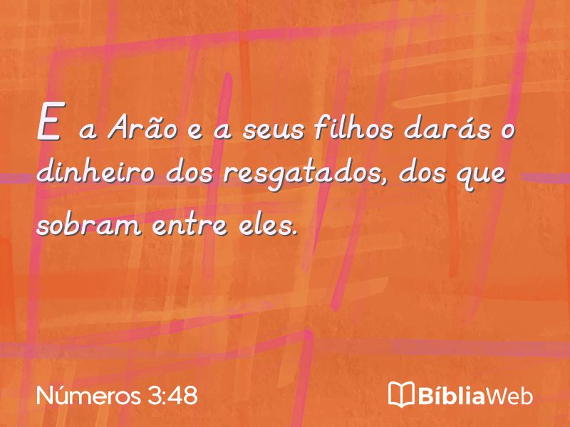 Números 3:48 em imagem para compartilhar