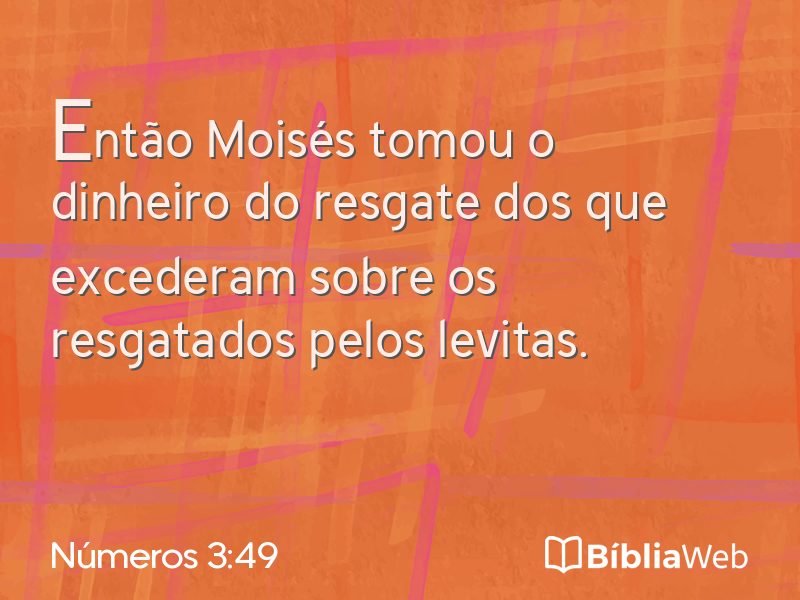 Números 3:49 em imagem para compartilhar