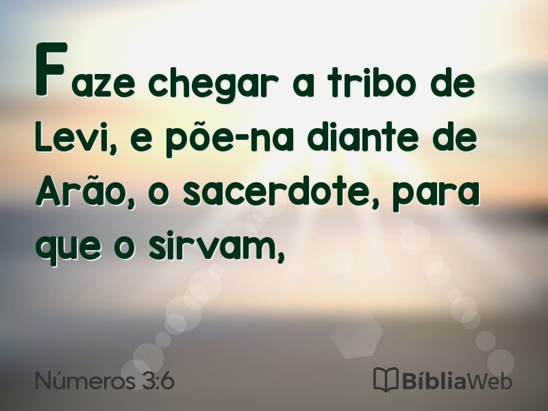 Números 3:6 em imagem para compartilhar
