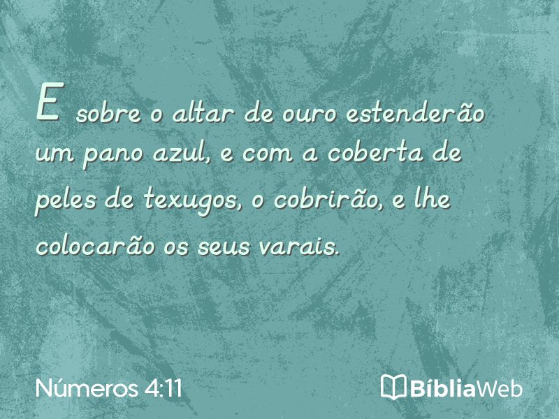 Números 4:11 em imagem para compartilhar