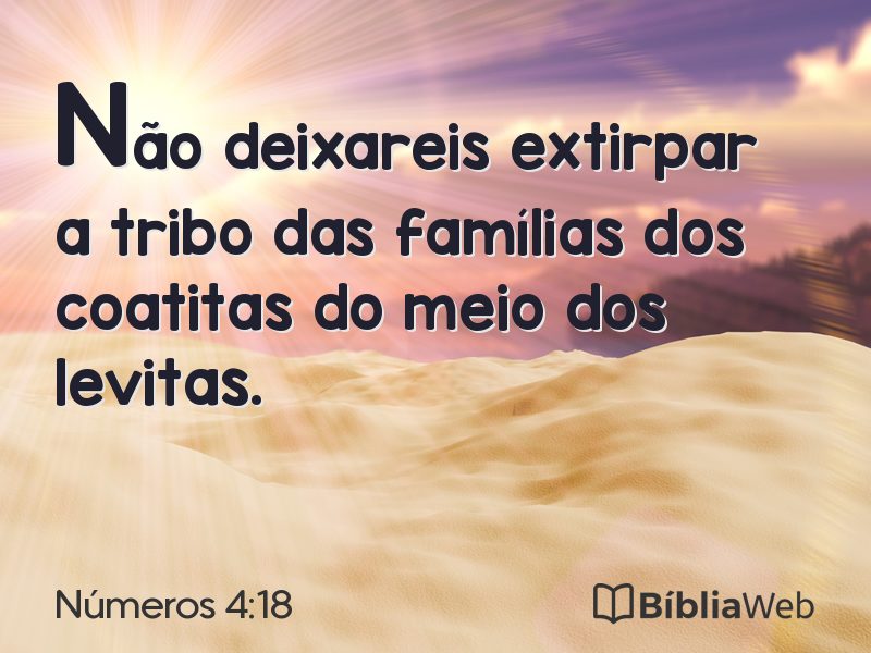 Números 4:18 em imagem para compartilhar