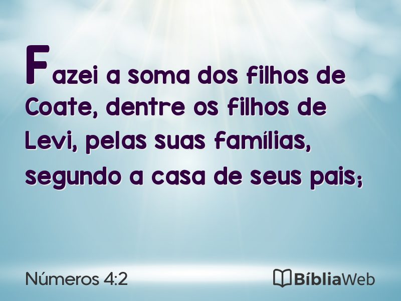 Números 4:2 em imagem para compartilhar